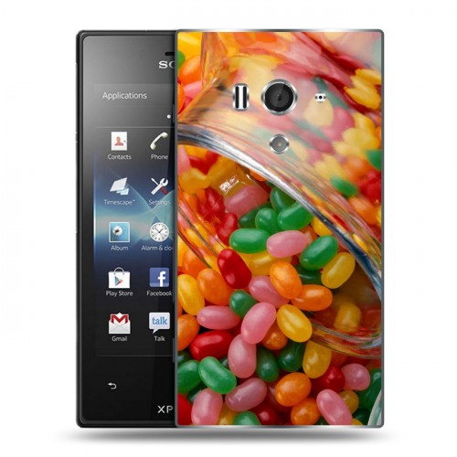 Дизайнерский пластиковый чехол для Sony Xperia acro S Конфеты