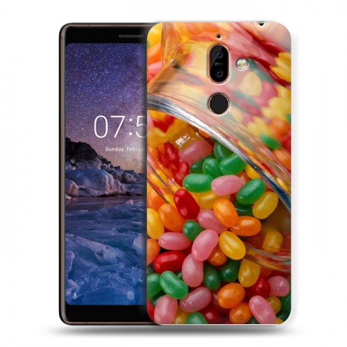 Дизайнерский пластиковый чехол для Nokia 7 Plus Конфеты