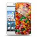 Дизайнерский пластиковый чехол для Huawei Ascend D2 Конфеты