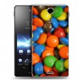 Дизайнерский пластиковый чехол для Sony Xperia TX Конфеты