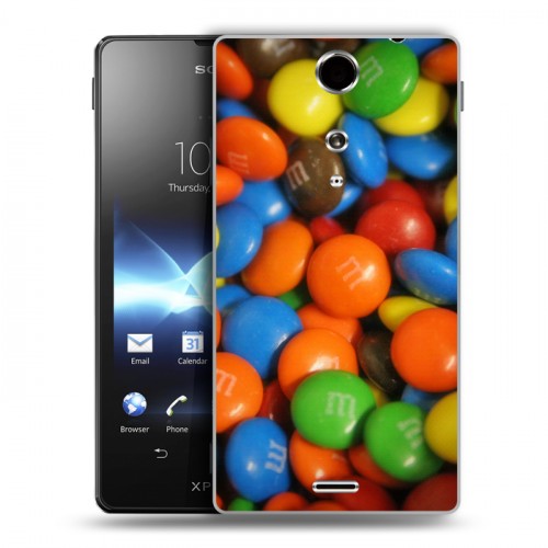 Дизайнерский пластиковый чехол для Sony Xperia TX Конфеты