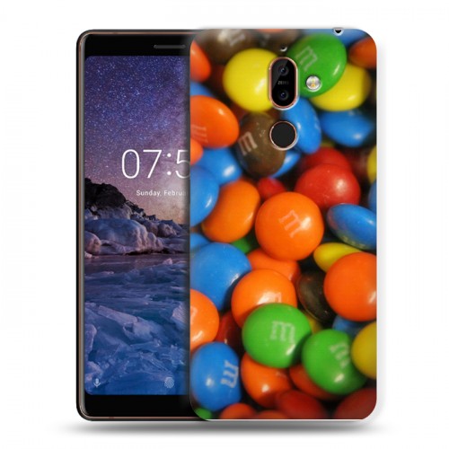 Дизайнерский пластиковый чехол для Nokia 7 Plus Конфеты