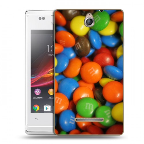 Дизайнерский пластиковый чехол для Sony Xperia E Конфеты