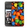 Дизайнерский пластиковый чехол для HTC Desire 700 Конфеты