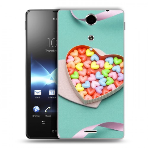 Дизайнерский пластиковый чехол для Sony Xperia TX Конфеты