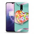 Дизайнерский пластиковый чехол для OnePlus 7 Конфеты