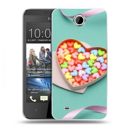 Дизайнерский силиконовый чехол для HTC Desire 300 Конфеты