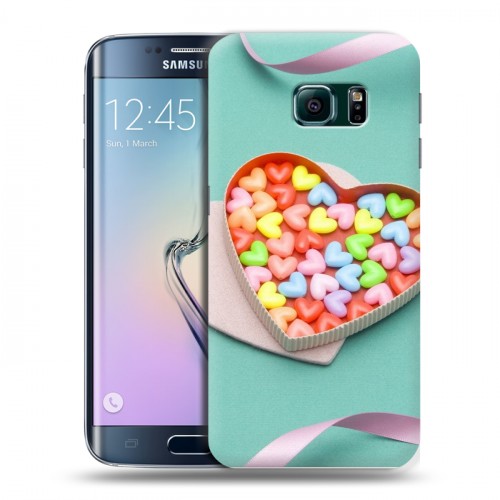 Дизайнерский пластиковый чехол для Samsung Galaxy S6 Edge Конфеты