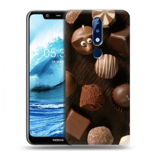 Дизайнерский пластиковый чехол для Nokia 5.1 Plus Конфеты