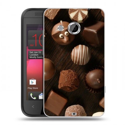 Дизайнерский пластиковый чехол для HTC Desire 200 Конфеты