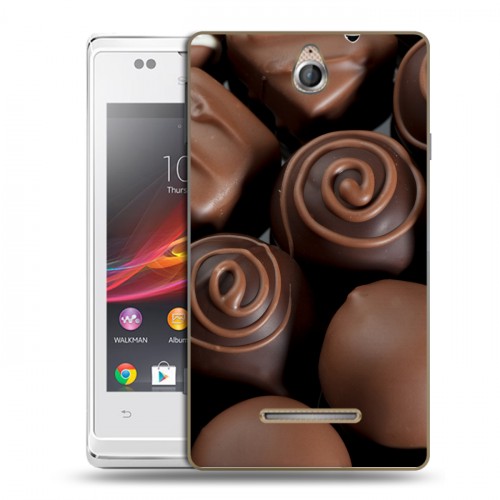 Дизайнерский пластиковый чехол для Sony Xperia E Конфеты