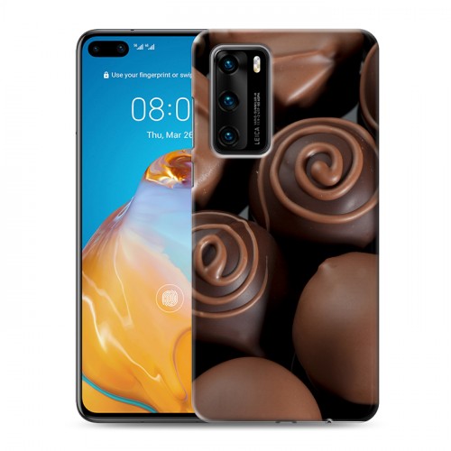 Дизайнерский пластиковый чехол для Huawei P40 Конфеты