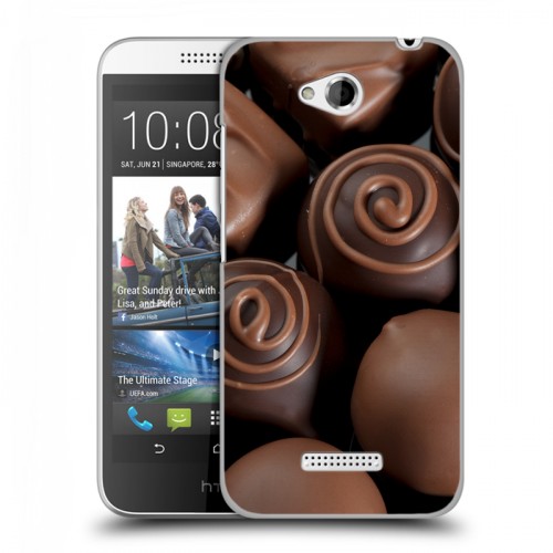 Дизайнерский пластиковый чехол для HTC Desire 616 Конфеты