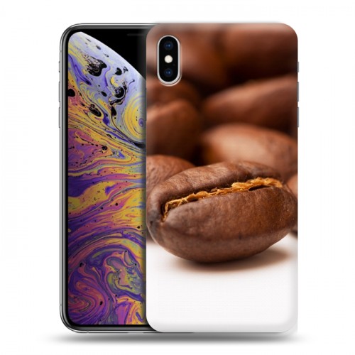 Дизайнерский силиконовый чехол для Iphone Xs Max Кофе напиток