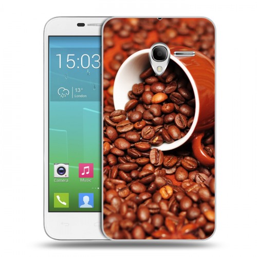 Дизайнерский силиконовый чехол для Alcatel One Touch POP 3 5 Кофе напиток