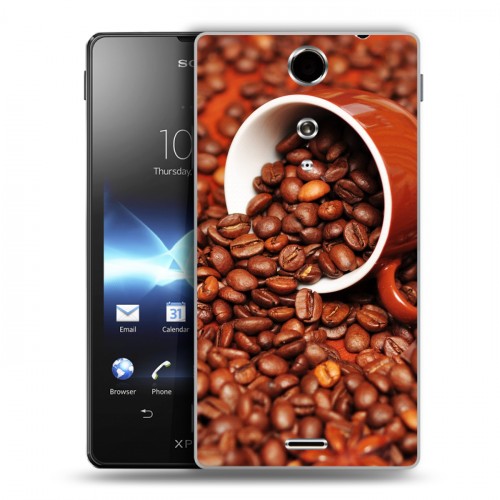 Дизайнерский пластиковый чехол для Sony Xperia TX Кофе напиток