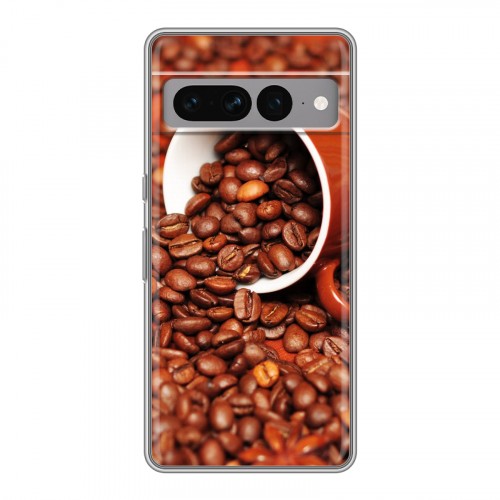 Дизайнерский силиконовый с усиленными углами чехол для Google Pixel 7 Pro Кофе напиток