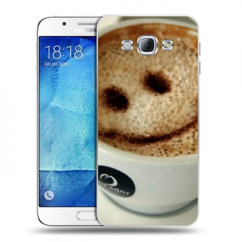 Дизайнерский пластиковый чехол для Samsung Galaxy A8 Кофе напиток