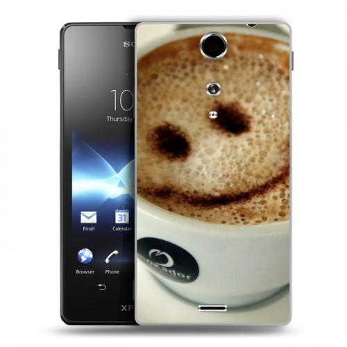 Дизайнерский пластиковый чехол для Sony Xperia TX Кофе напиток