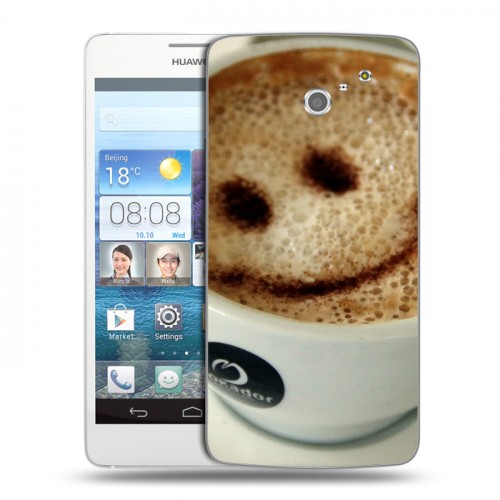 Дизайнерский пластиковый чехол для Huawei Ascend D2 Кофе напиток