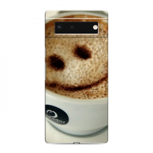 Дизайнерский силиконовый с усиленными углами чехол для Google Pixel 6 Кофе напиток