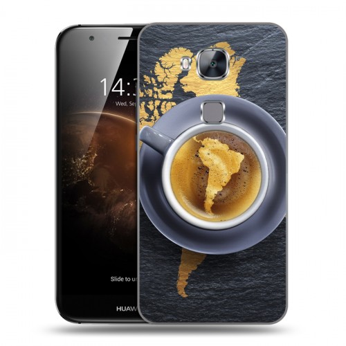 Дизайнерский силиконовый чехол для Huawei G8 Кофе напиток