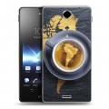 Дизайнерский пластиковый чехол для Sony Xperia TX Кофе напиток