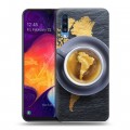 Дизайнерский силиконовый с усиленными углами чехол для Samsung Galaxy A70 Кофе напиток