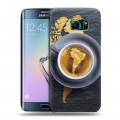 Дизайнерский пластиковый чехол для Samsung Galaxy S6 Edge Кофе напиток