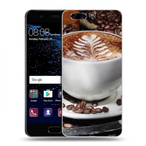 Дизайнерский пластиковый чехол для Huawei P10 Кофе напиток