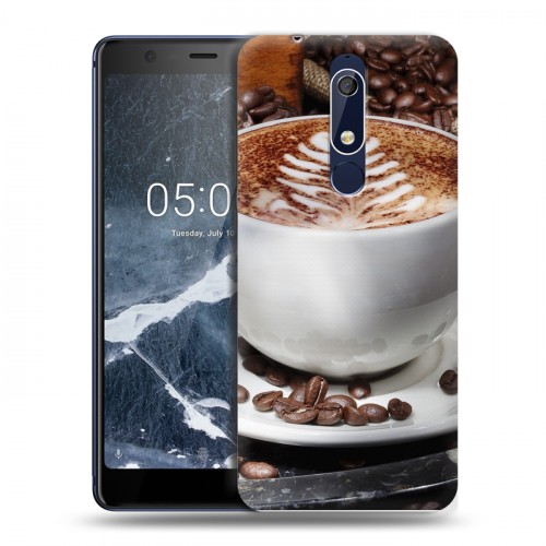 Дизайнерский пластиковый чехол для Nokia 5.1 Кофе напиток