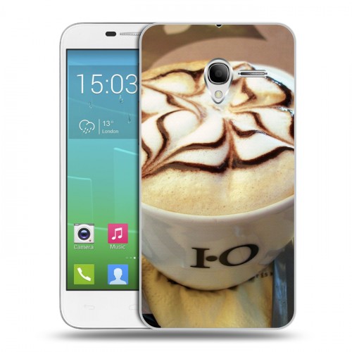 Дизайнерский силиконовый чехол для Alcatel One Touch POP 3 5 Кофе напиток
