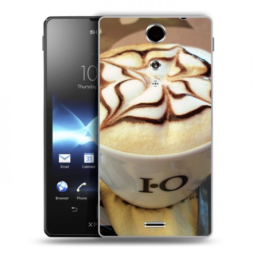 Дизайнерский пластиковый чехол для Sony Xperia TX Кофе напиток