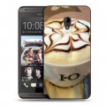 Дизайнерский пластиковый чехол для HTC Desire 700 Кофе напиток