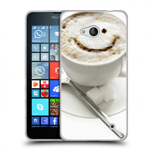 Дизайнерский силиконовый чехол для Microsoft Lumia 640 Кофе напиток