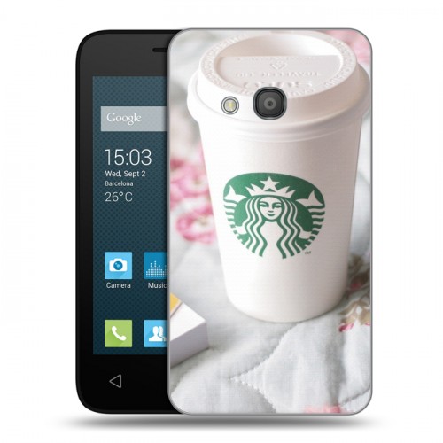 Дизайнерский пластиковый чехол для Alcatel One Touch Pixi 4 (4) Кофе напиток