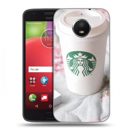 Дизайнерский пластиковый чехол для Motorola Moto E4 Plus Кофе напиток