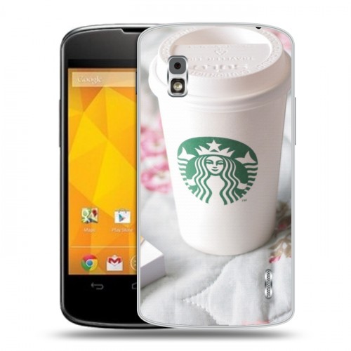 Дизайнерский пластиковый чехол для LG Google Nexus 4 Кофе напиток