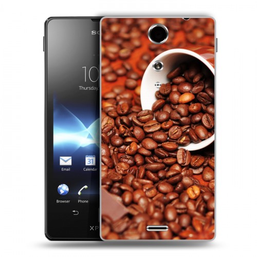 Дизайнерский пластиковый чехол для Sony Xperia TX Кофе напиток