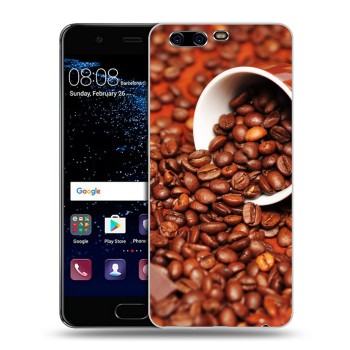 Дизайнерский силиконовый чехол для Huawei P10 Plus Кофе напиток (на заказ)