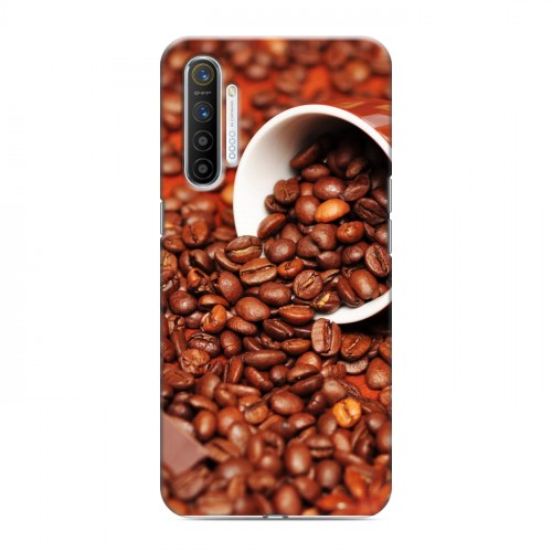 Дизайнерский силиконовый с усиленными углами чехол для Realme XT Кофе напиток