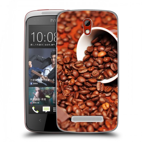 Дизайнерский пластиковый чехол для HTC Desire 500 Кофе напиток