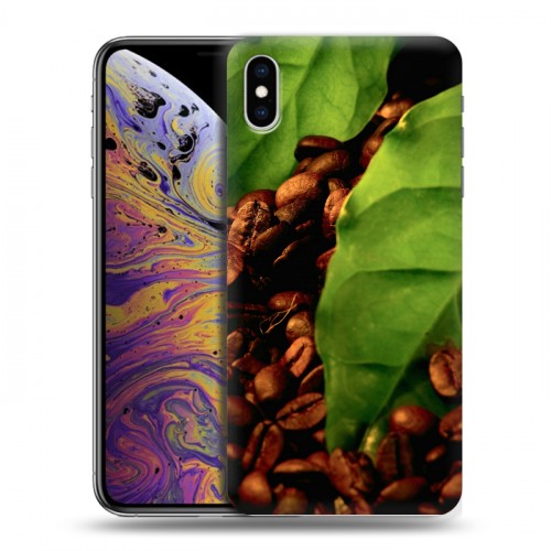 Дизайнерский силиконовый чехол для Iphone Xs Max Кофе напиток