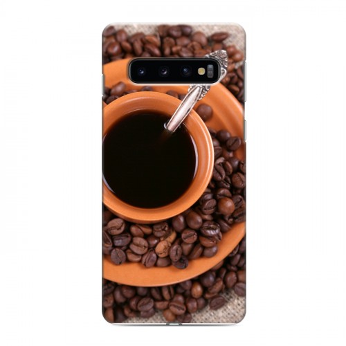 Дизайнерский силиконовый чехол для Samsung Galaxy S10 Кофе напиток