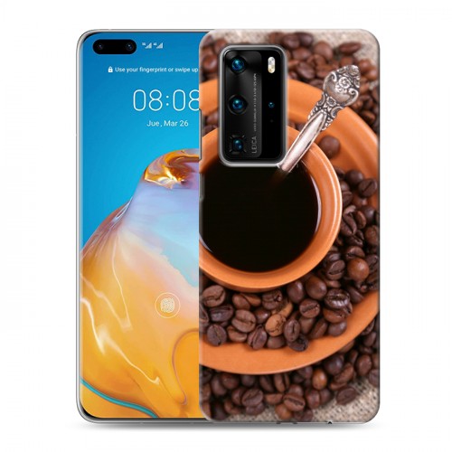 Дизайнерский пластиковый чехол для Huawei P40 Pro Кофе напиток