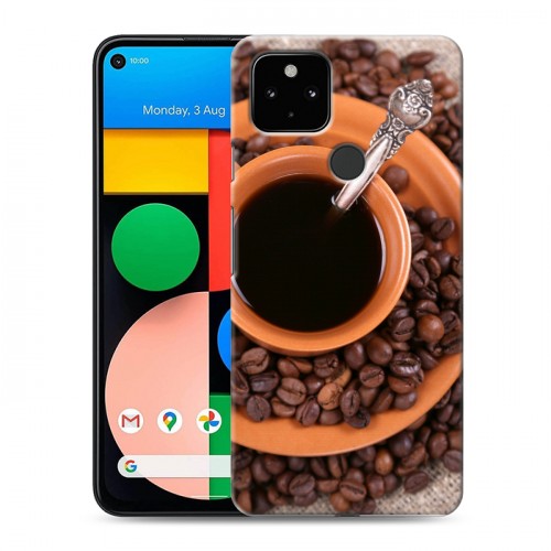 Дизайнерский силиконовый чехол для Google Pixel 4a 5G Кофе напиток