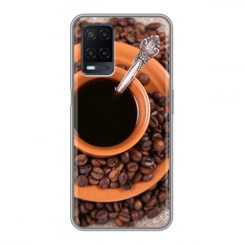 Дизайнерский силиконовый чехол для OPPO A54 Кофе напиток