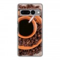 Дизайнерский силиконовый с усиленными углами чехол для Google Pixel 7 Pro Кофе напиток
