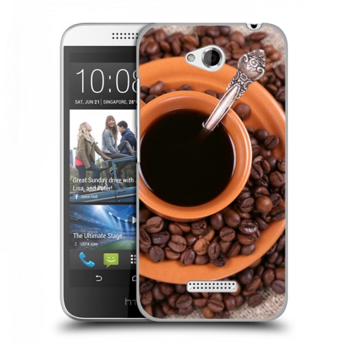 Дизайнерский пластиковый чехол для HTC Desire 616 Кофе напиток