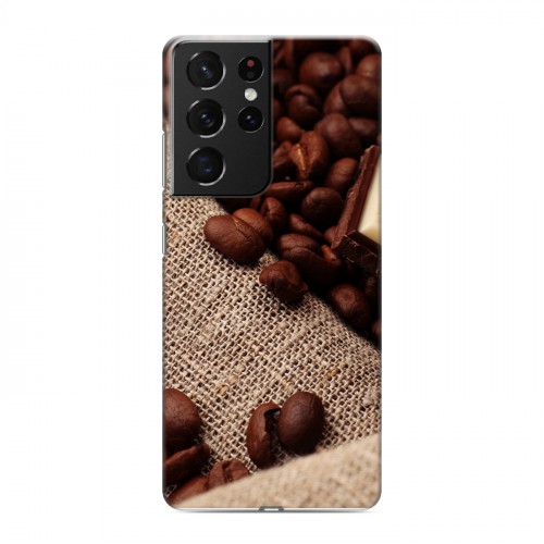 Дизайнерский пластиковый чехол для Samsung Galaxy S21 Ultra Кофе напиток